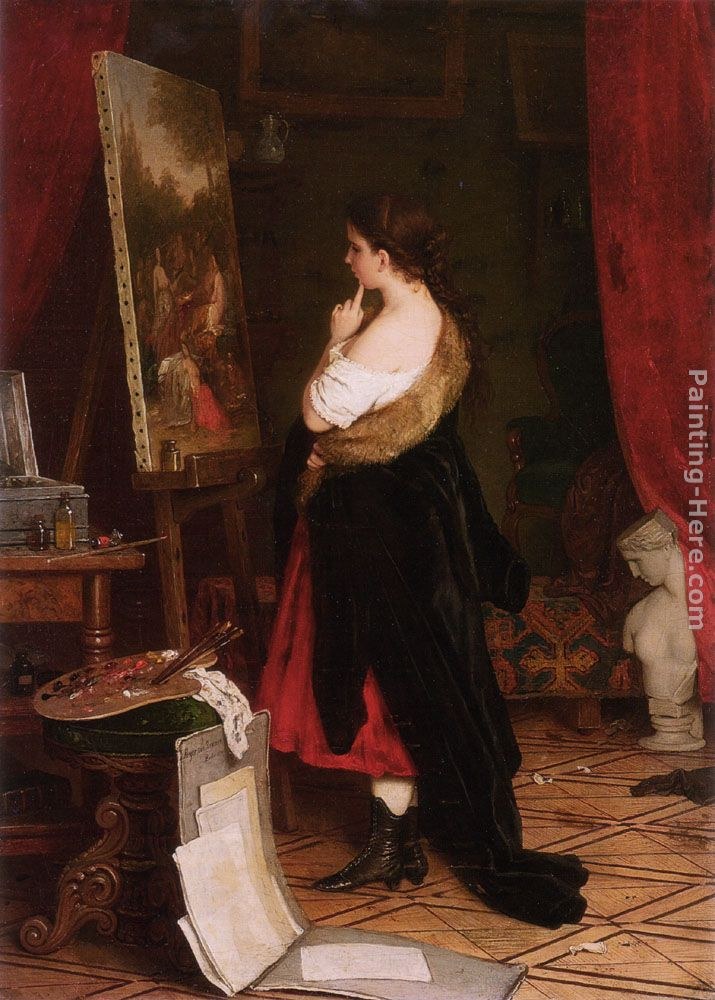 Johann Georg Meyer von Bremen Admiring The Picture
